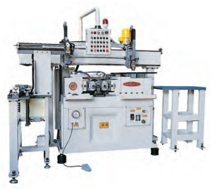 Dong Il 2-die rolling machine with an overhead gantry loader and a side table for finished parts
