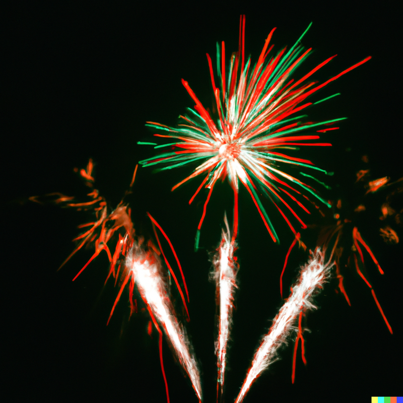 Fire works celebrating 2023